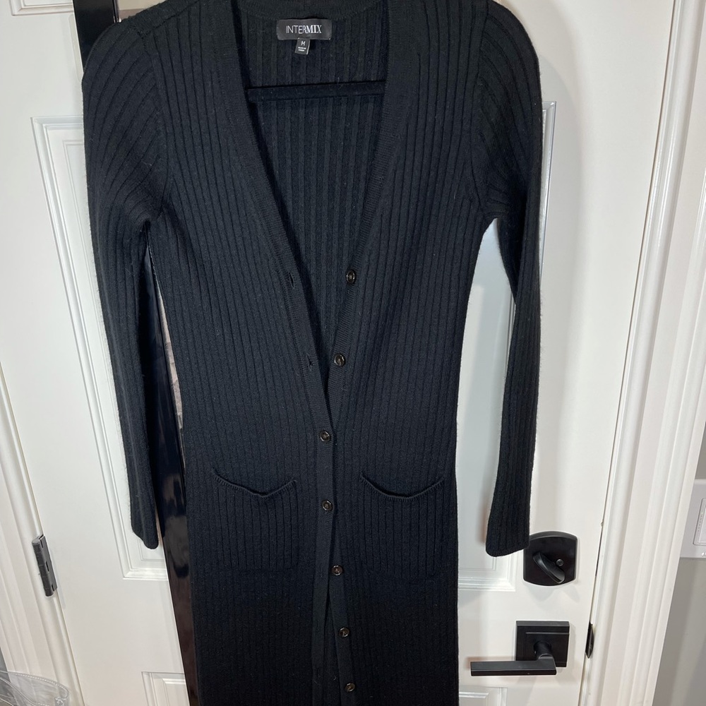 Intermix ribbed sweater duster size small